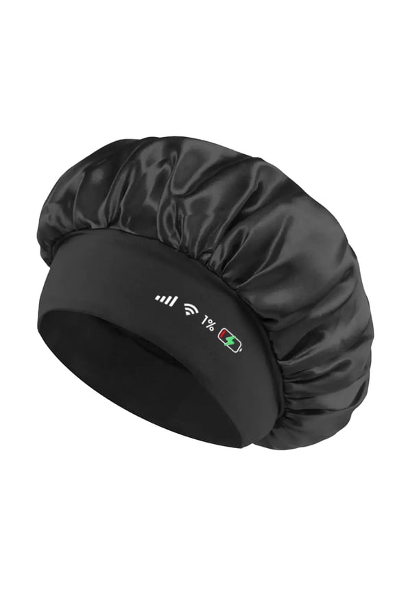 Funny Black  Bonnet for Sleepping for Women and Men Curly Hair Beanie Hats Caps Single  Satin Layer Summer Bonnet