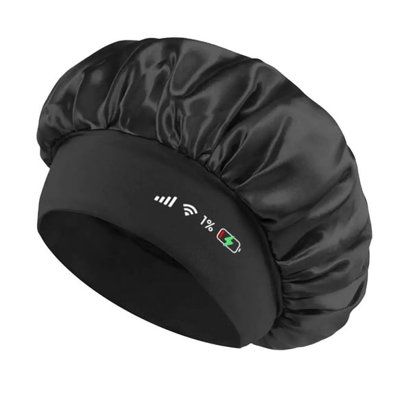 Funny Black Bonnet for Sleepping for Women and Men Curly Hair Beanie Hats Caps Single Satin Layer Summer Bonnet