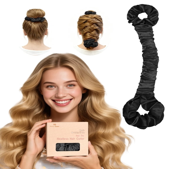 Bonnet Queen Satin Heatless Hair Curler, for Long Medium Short Hair, Soft Silk Hair Rollers