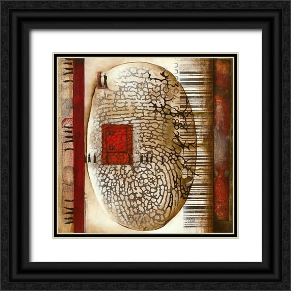 Bonnet, Sophie 15x15 Black Ornate Wood Framed with Double Matting Museum Art Print Titled - XY