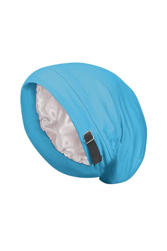 Bonnet for Sleeping Women Men, Adjustable Satin Lined Sleep Cap, Double Layer Hair Wrap Slouch Beanie Hat