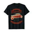 thumbnail image 1 of Bonneville Salt Flats Vintage Retro Hot Rod Race Car Black T-Shirt, 1 of 5