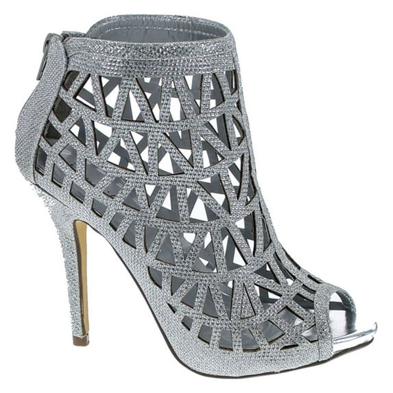 Bonnibel Cleo-3 Women's Back Zipper Stiletto Heel Cut Out Caged Sandals
