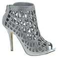 thumbnail image 1 of Bonnibel Cleo-3 Women's Back Zipper Stiletto Heel Cut Out Caged Sandals, 1 of 4