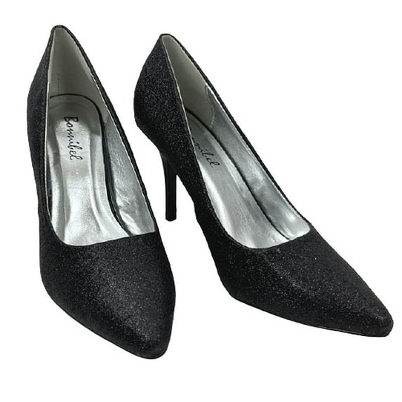 Bonnibel Karla-1 Women's Slip-On Stiletto Pointed Toe Glitter Fashion Dress Pumps 7.5