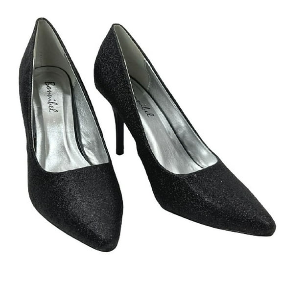 Bonnibel Karla-1 Women's Slip-On Stiletto Pointed Toe Glitter Fashion Dress Pumps 8