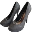 thumbnail image 1 of Bonnibel Monique-1N Women's Round Toe Slip-On Platform 5-Inch Holiday Party Dress Pumps BLACK GLITTER 6.5, 1 of 6