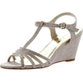 thumbnail image 1 of Bonnibel Womens Flosa-1 Glitter T Strap Wedge Dress Sandals, 1 of 4
