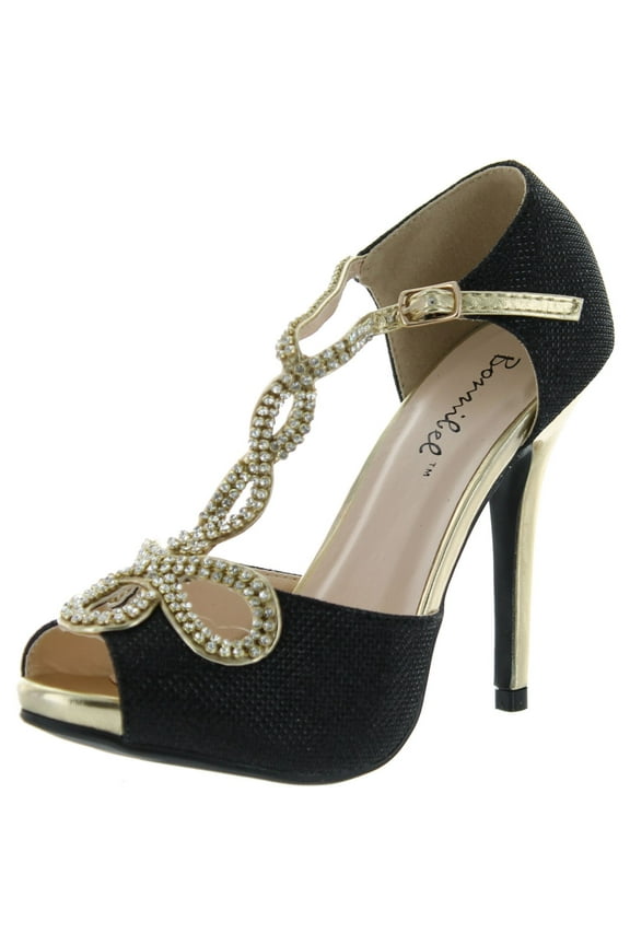 Womens Tiara-2 Stiletto Heel Glitter Evening Wedding Promo Sandals Shoes