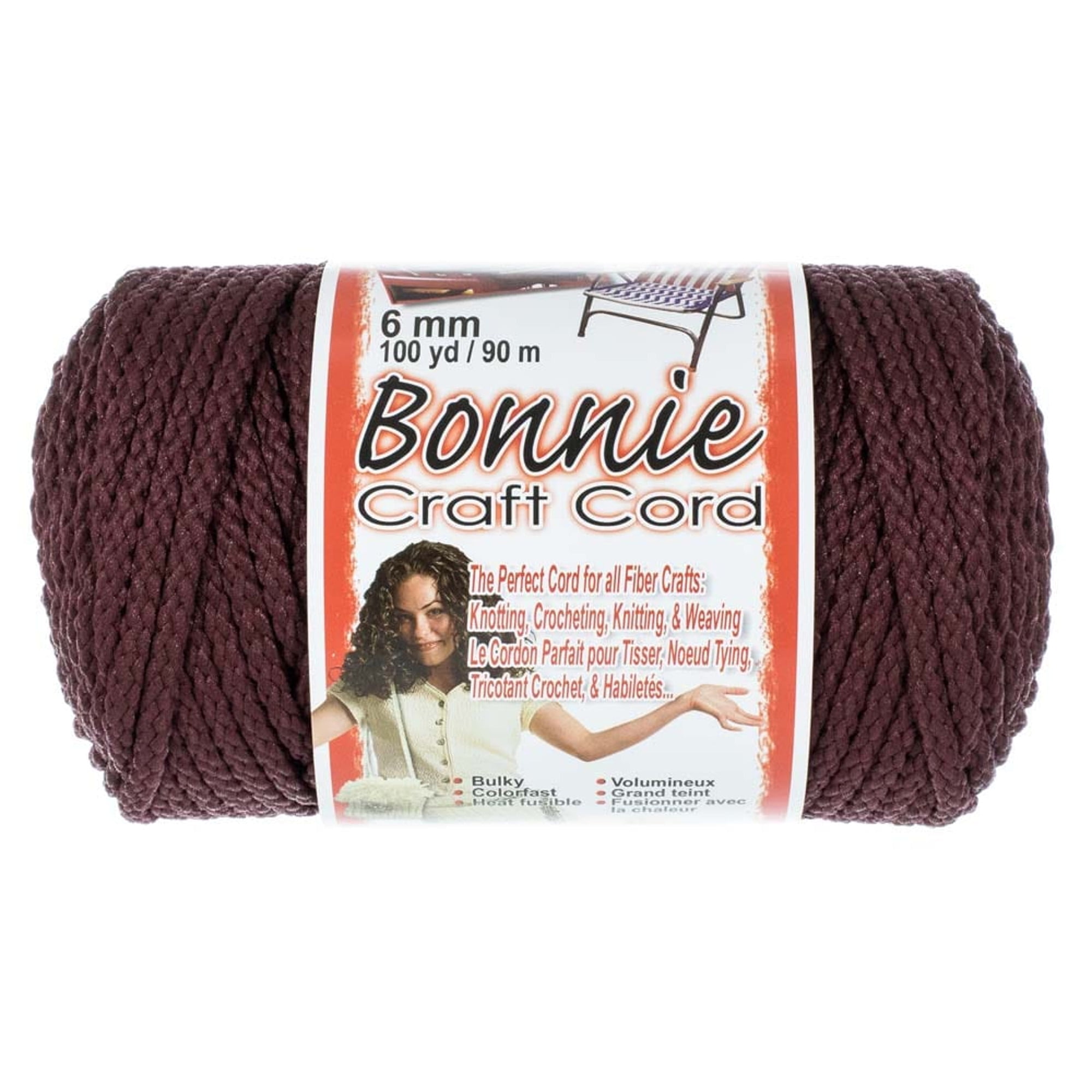 Bonnie 6mm Crafting Cord - Great for Macrame and Other Crafts - 100 yard Spools