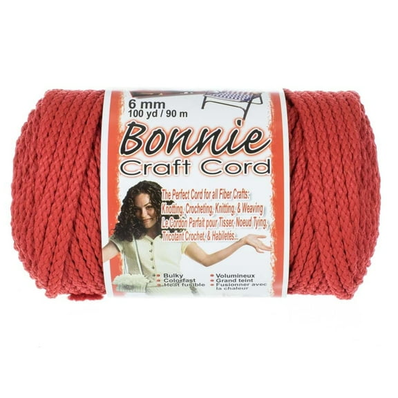 Bonnie 6mm Crafting Cord - Great for Macrame and Other Crafts - 100 yard Spools