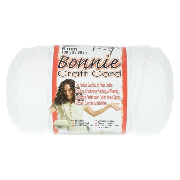Bonnie 6mm Crafting Cord - Great for Macrame and Other Crafts - 100 yard Spools