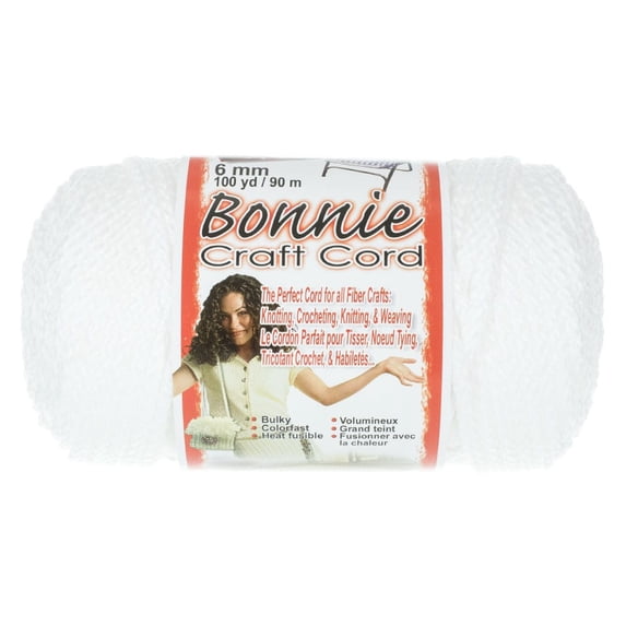 Bonnie 6mm Crafting Cord - Great for Macrame and Other Crafts - 100 yard Spools