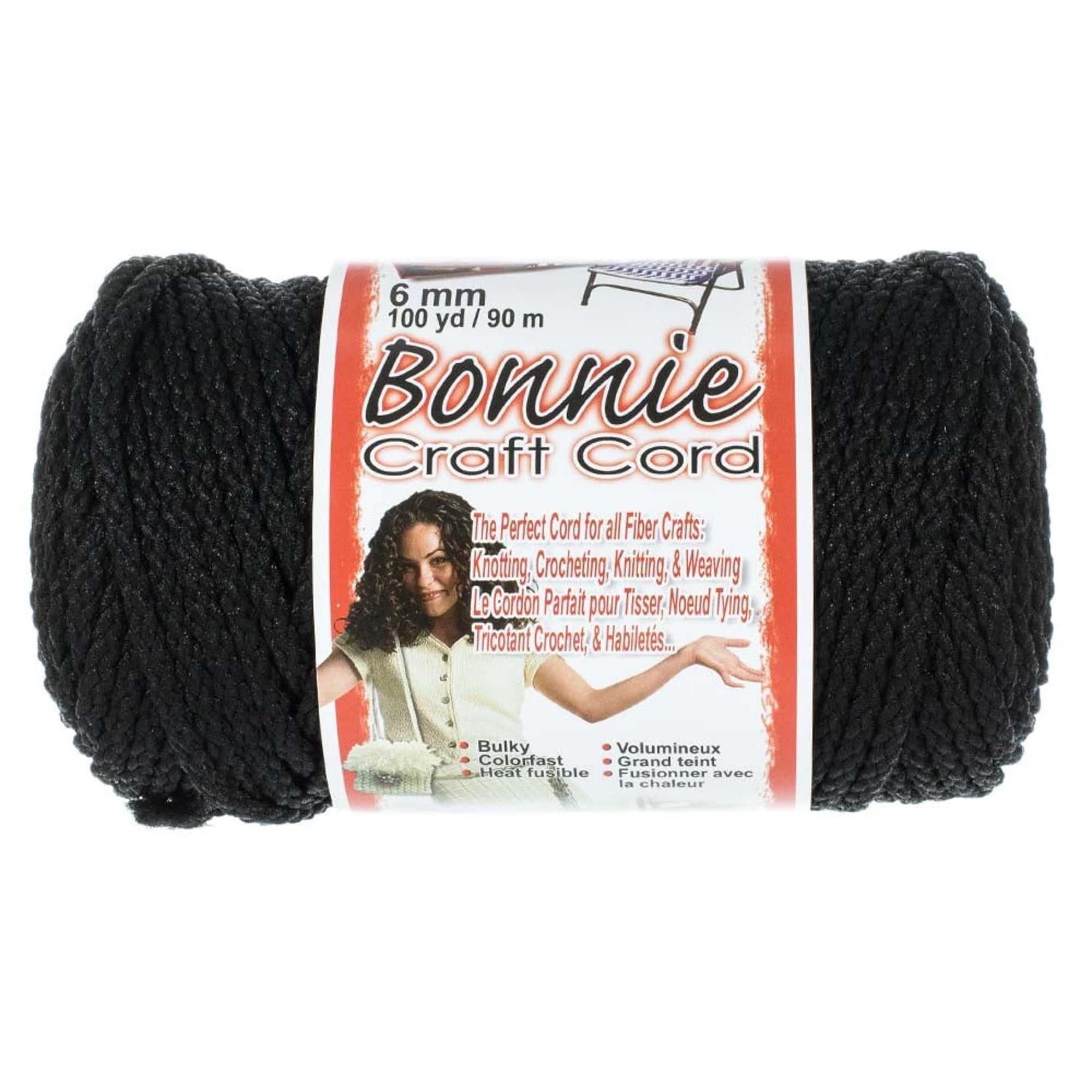 Bonnie 6mm Crafting Cord - Great for Macrame and Other Crafts - 100 yard Spools