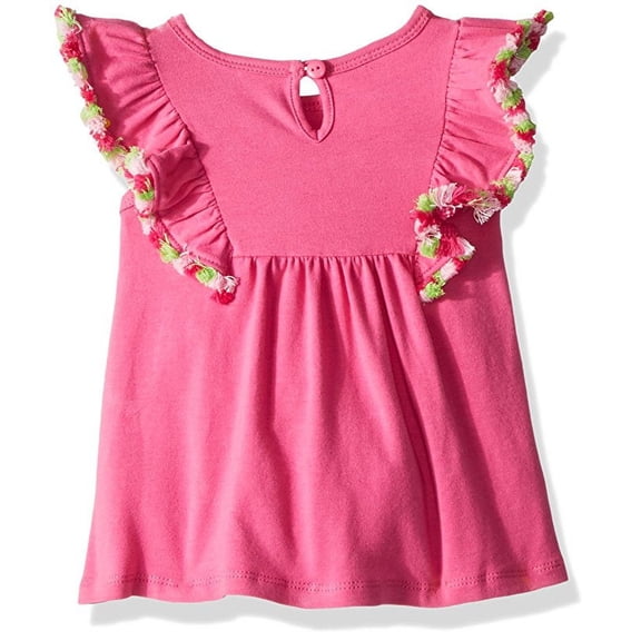 Bonnie Baby Baby Girls Top and Short Set, Pink/Green, 0-3 Months