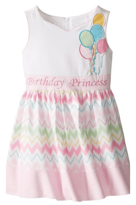Baby Girls Princess Balloons Bow Birthday Pink Dress 12 Months