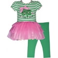 thumbnail image 1 of Bonnie Jean Baby, Toddler, Little Girls, and Big Girls St Patrick's Day Green Shamrock Tutu Top and Leggings Set, 1 of 3