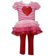 thumbnail image 1 of Bonnie Jean Valentine's Day Heart Tunic, Shirt & Leggings Set (Girl's), 2-Piece Set, Size 0-3 M, 1 of 3