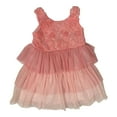 thumbnail image 1 of Bonnie Jean Girl's Party Ruffled Tiered Petticoat Knee Length Dress (18M), 1 of 2