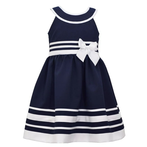 Bonnie Jean Girl's Sailor Nautical Back-Bow Sleeveless Dress (4)