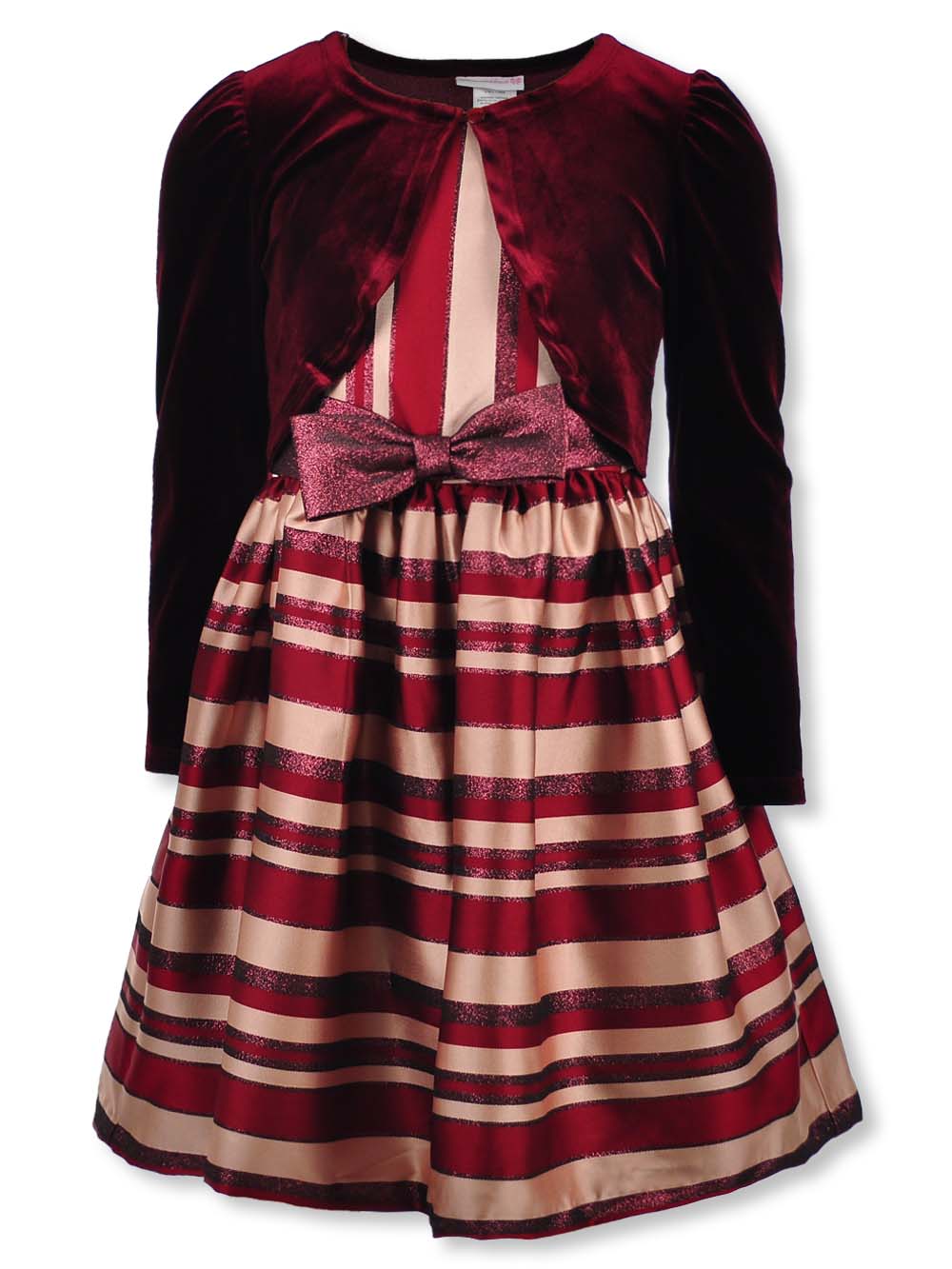 bonnie jean burgundy dress Amazon.com: Bonnie Jean Girls' Christmas Holiday Santa Dress (6-9 Months, Burgundy): Clothing, Shoes & Jewelry