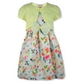thumbnail image 1 of Bonnie Jean Girls' 2-Piece Stripe Dress With Shrug Set - yellow, 8 (Big Girls), 1 of 2