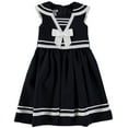 thumbnail image 1 of Bonnie Jean Girls 4-6X Bow Nautical Dress(Navy 6), 1 of 2