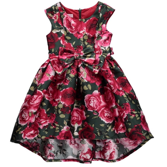 Bonnie Jean Girls 7-16 Floral Mikado Bow Dress