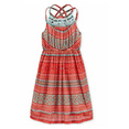 thumbnail image 1 of Bonnie Jean Girls' Aztec Jewel Neck Dress, Size 4, MSRP $52, 1 of 2