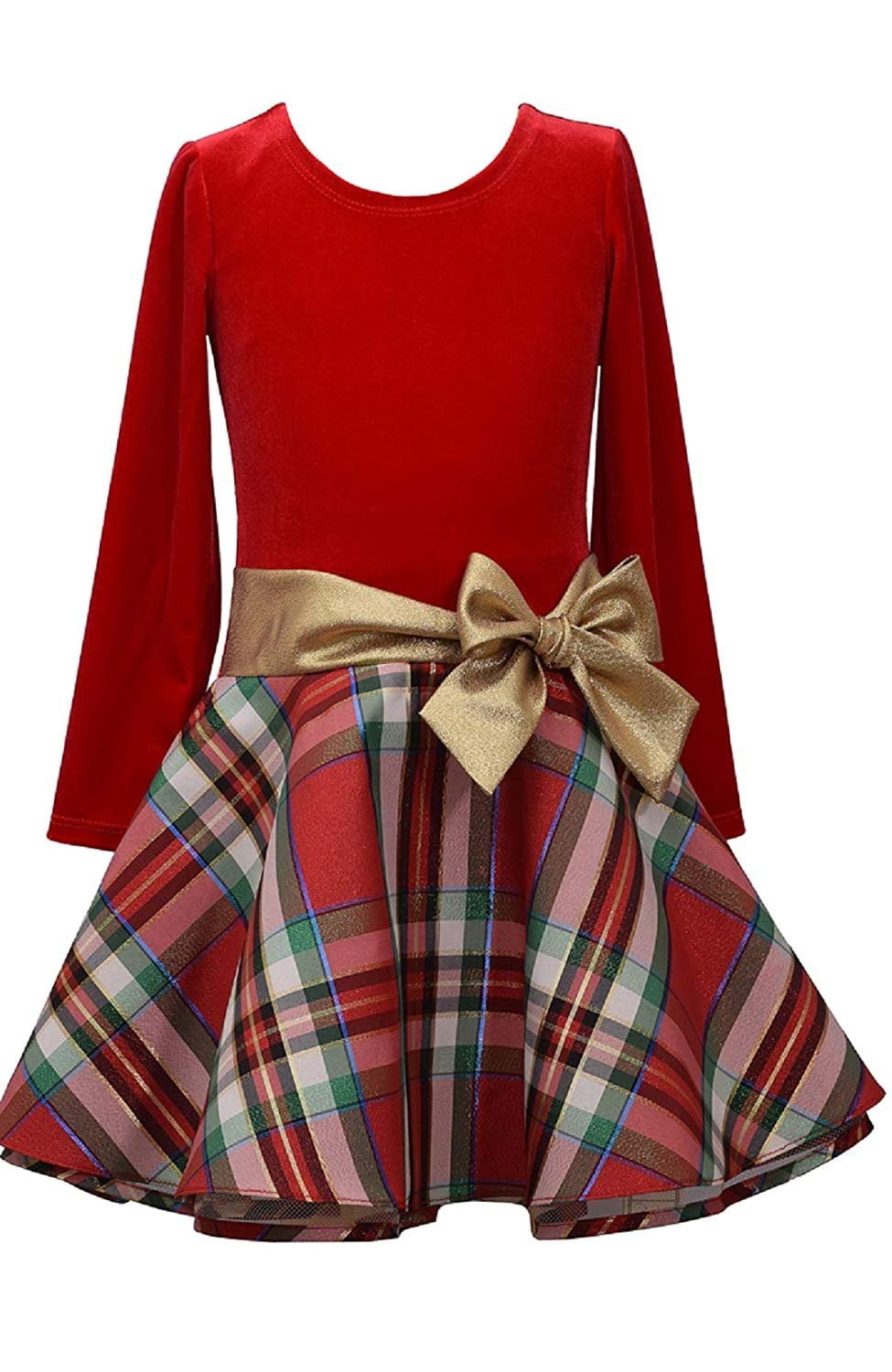 Bonnie jean shop plaid christmas dress