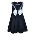 thumbnail image 1 of Bonnie Jean Girls' Nautical Bow Dress - navy, 14 (Big Girls), 1 of 2