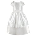 thumbnail image 1 of Bonnie Jean Girls' Pleated Mikado Dress - white, 8 (Big Girls), 1 of 1