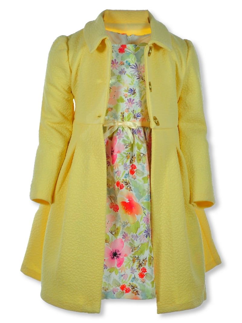 Bonnie Jean Girls Sleeveless Floral Shantung Easter Dress