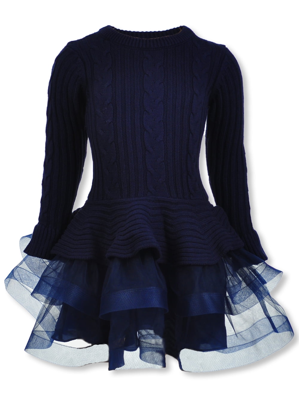 Bonnie Jean Girls' Sweater Dress - navy, 6 (Little Girls) - Walmart.com Bonnie Jean Girls' Sweater Dress - navy, 6 (Little Girls) - Walmart.com