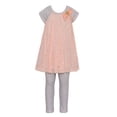 thumbnail image 1 of Bonnie Jean Little Girls Gray Short Sleeve Glitter Top 2 Pc Legging Set 6, 1 of 2