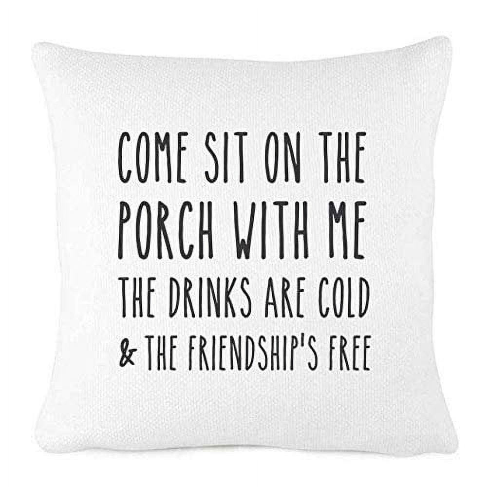 Bonnie Jeans Homestead Prints Farmhouse Throw Pillow - Come Sit On The