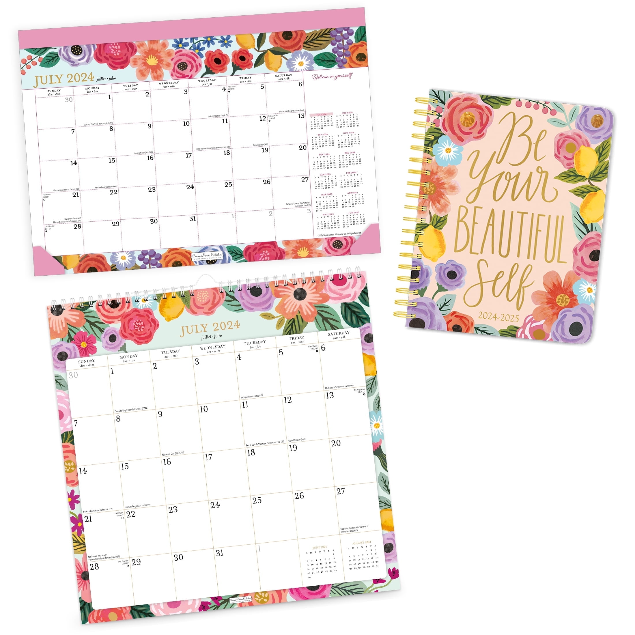 Bonnie Marcus 2025 18 Month Bundle | Desk Pad, Desk Planner