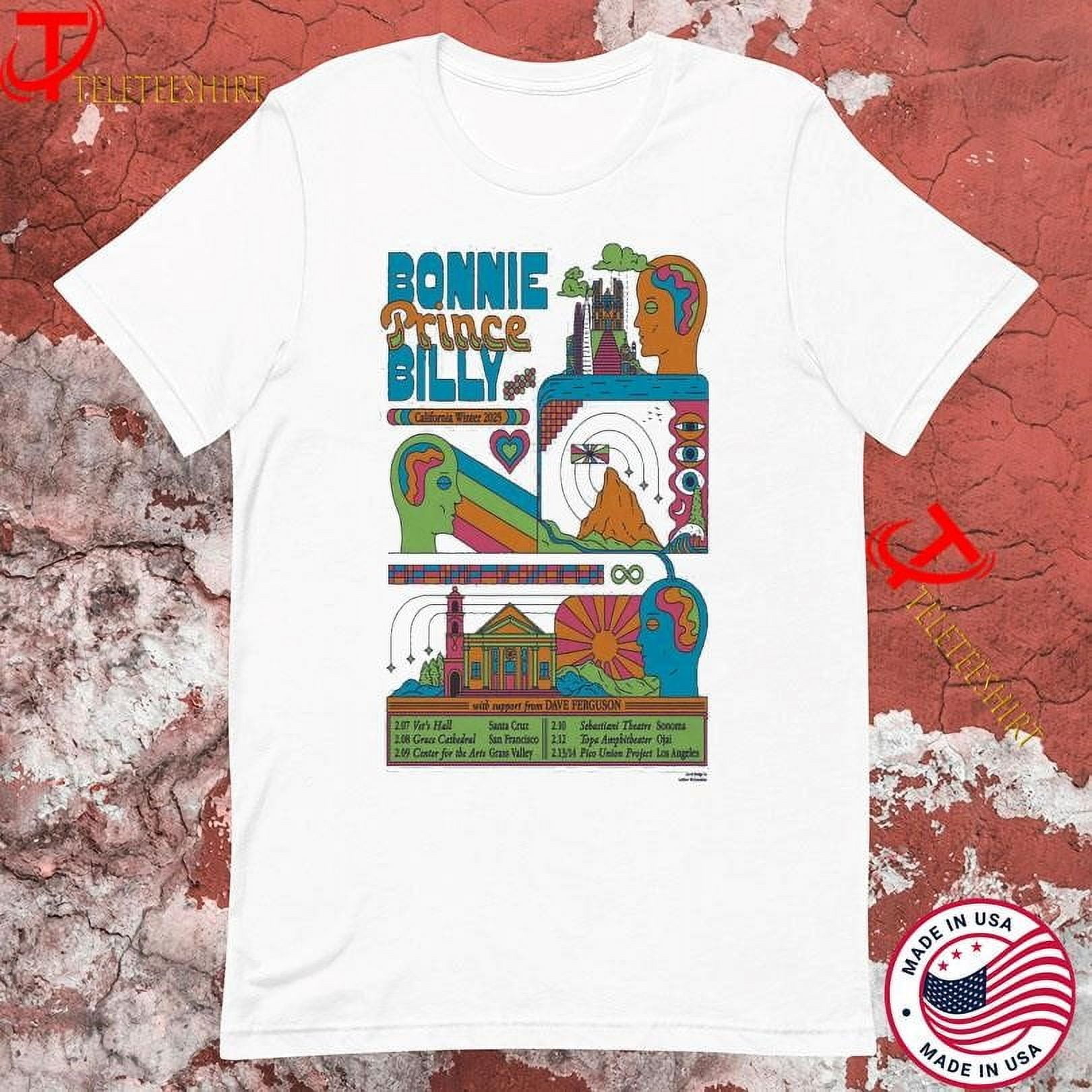 Bonnie Prince Billy Tour California February 2025 TShirt Unisex Short