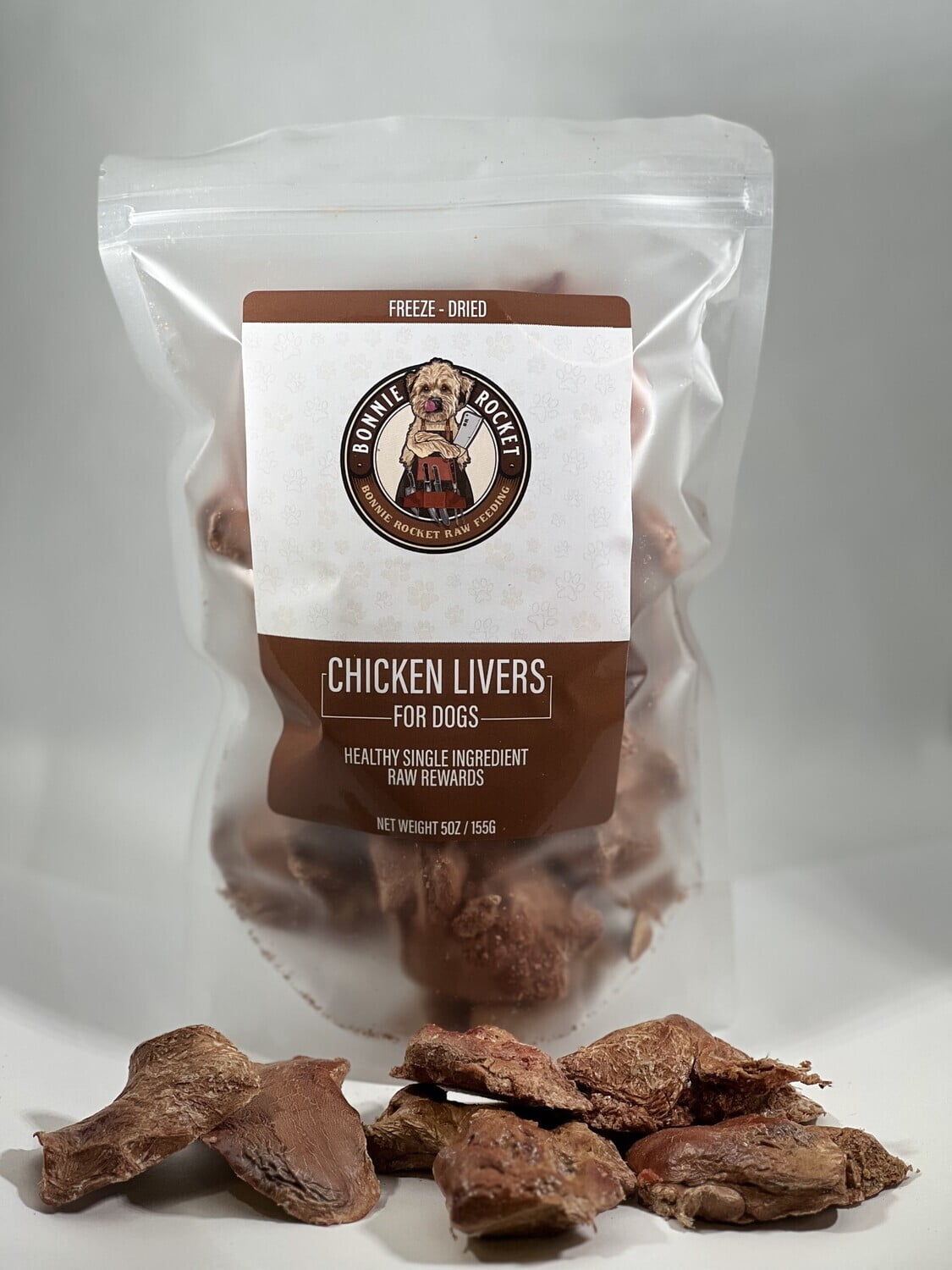 Bonnie Rocket Freeze-Dried Raw Chicken Liver (5oz) Walmart