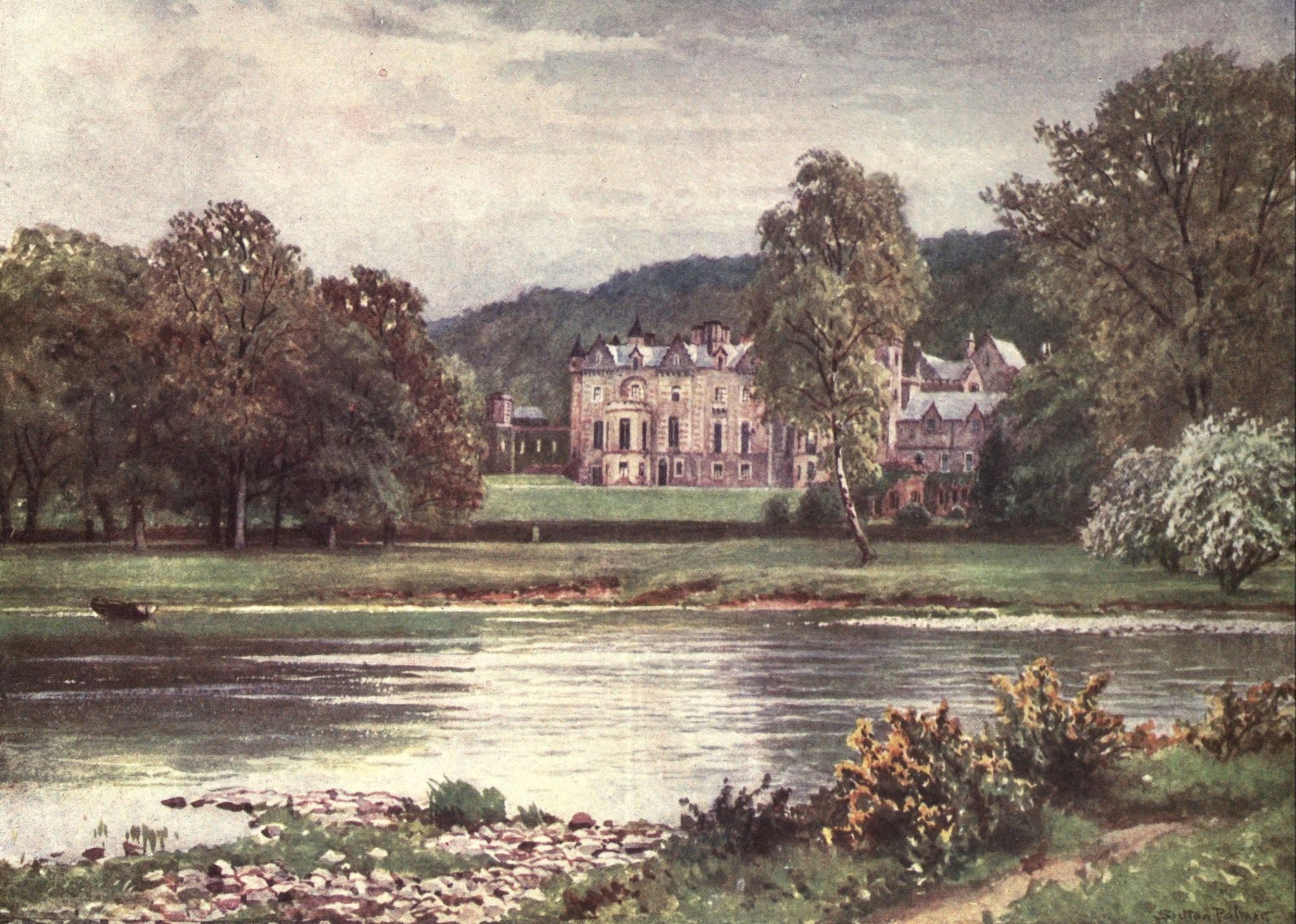 Bonnie Scotland 1912 Abbotsford Roxburghshire Canvas Art - Harold Sutton Palmer (24 x 36)
