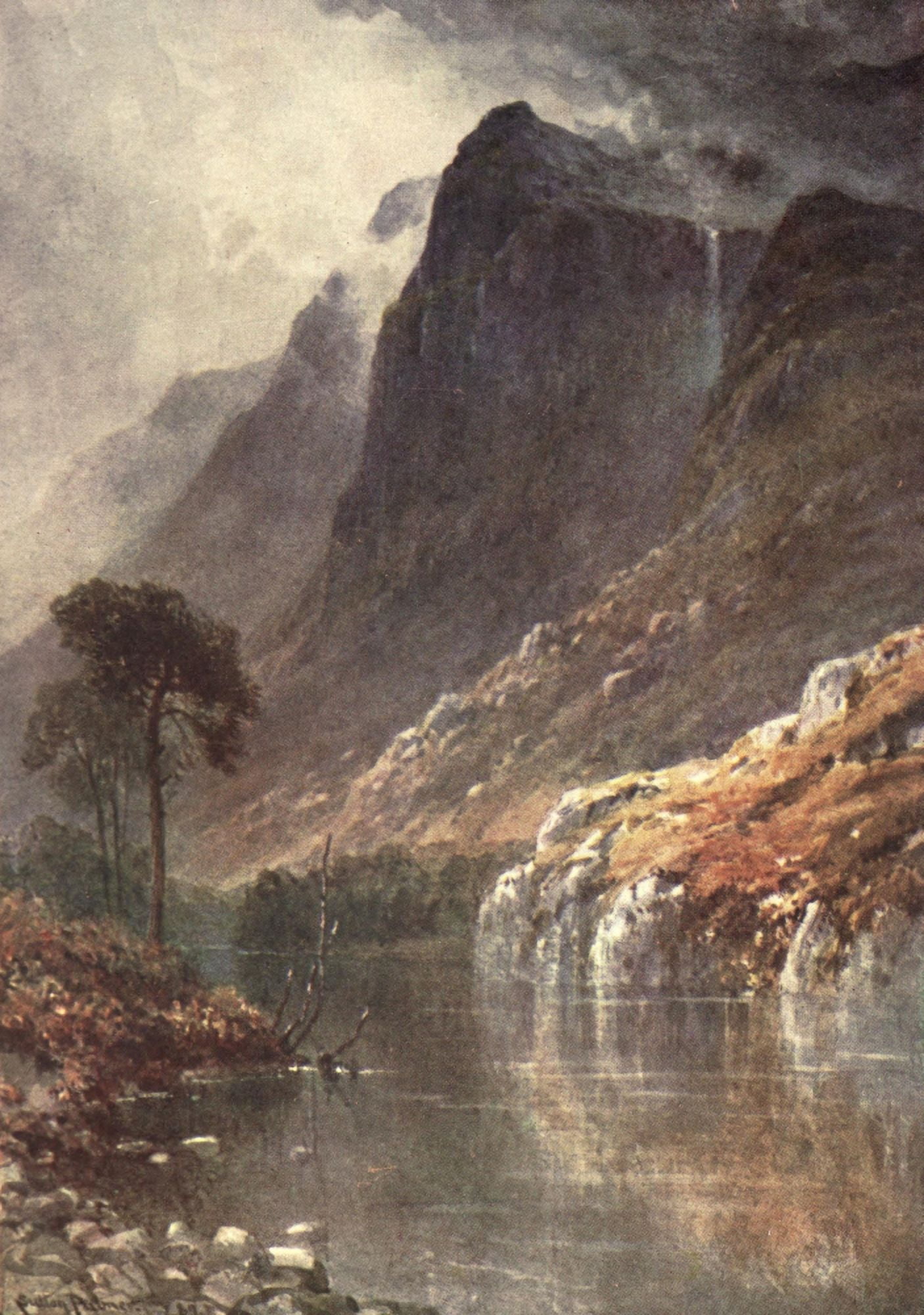 Bonnie Scotland 1912 Beneath Ben Venue Perthshire Canvas Art - Harold Sutton Palmer (18 x 24)