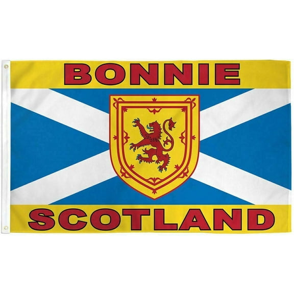 Bonnie Scotland Flag 3x5 ft Cross of Saint Andrew Saltire Scottish UK Lion Bonny