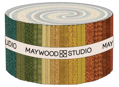 Bonnie Sullivan Woolies Flannel Desert Sunset Strips 40 2.5-inch Strips Jelly Roll Maywood Studio (ST-MASWOF-DES) M524.37