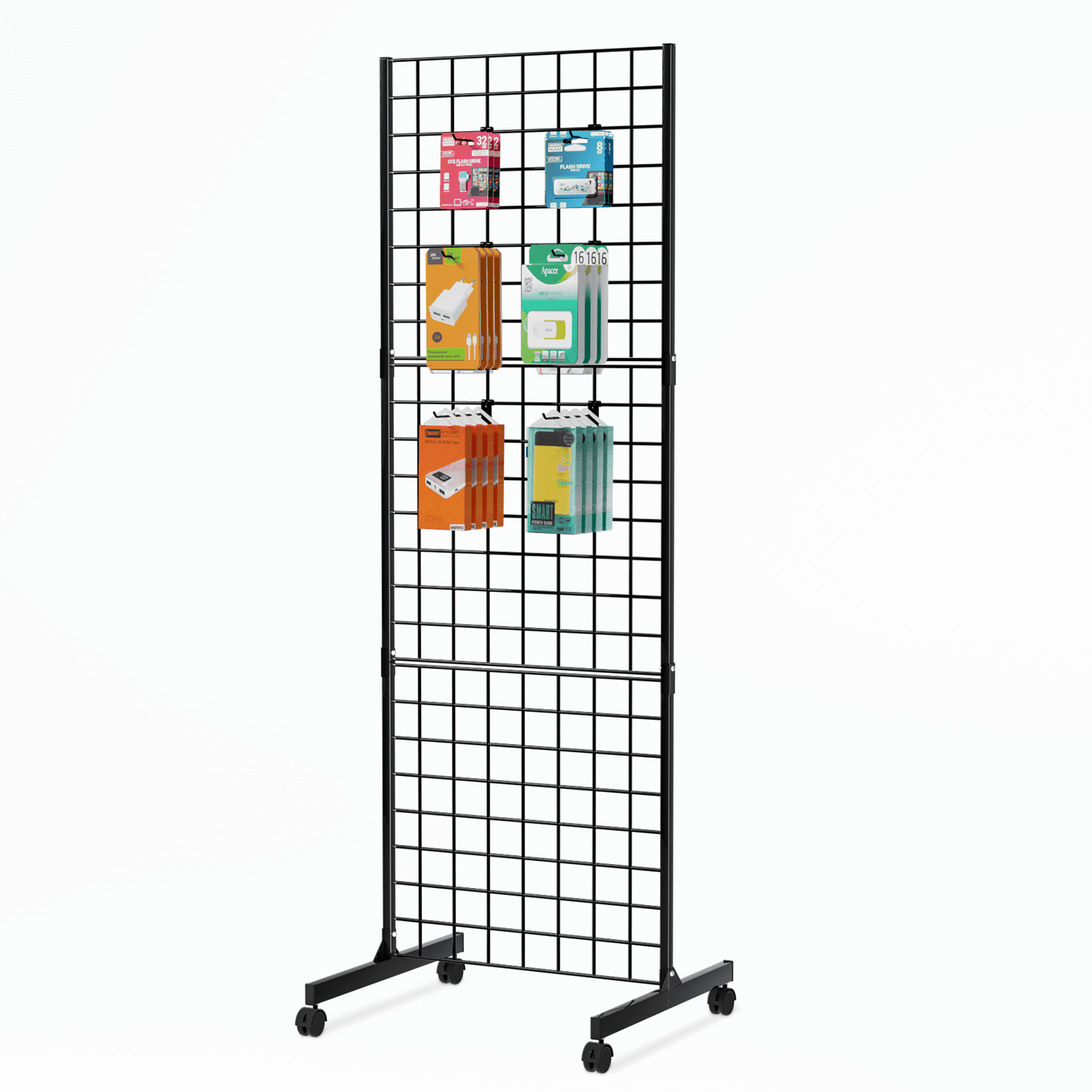 Bonnlo 2' x 6' Detachable Grid Tower, Standing Girdwall for Easy