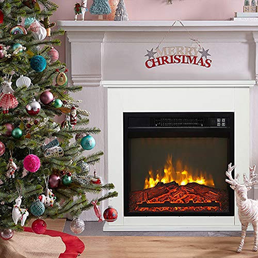 Bonnlo 25''W Freestanding Electric Fireplace Stove Space Heater with ...