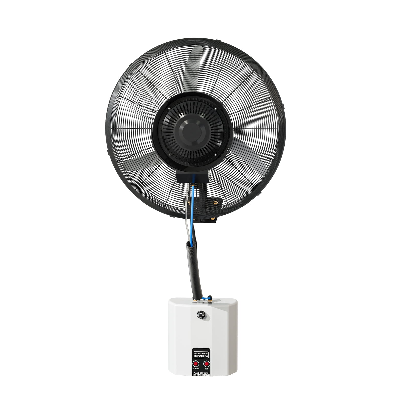 Bonnlo 26-inch Wall Mount Mist Fan with Water Tank, 4-speed High ...