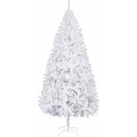 Bonnlo 9ft White Christmas Tree, Artificial Christmas Tree w/ 2000 Branch Tips, Large Xmas Tree Holiday Party Decorations