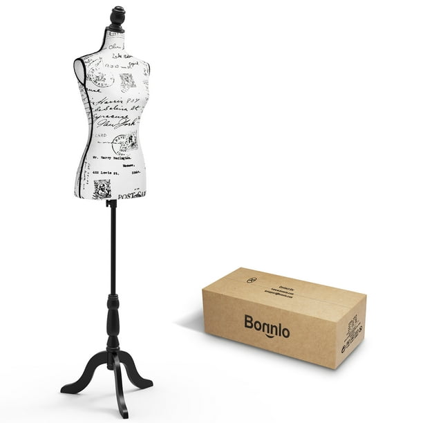 Bonnlo Female Dress Form Pinnable Mannequin Body Torso with Wooden Tripod on sale Base S