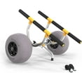 thumbnail image 1 of Bonnlo Kayak Beach Cart, Width Adjustable 6.3"-18.7" Universal Canoe Dolly Heavy Duty Kayak Trolley with 12" Balloon Beach Wheels, Kickstand, and Free Pump, Sturdy 330 Lb Weight Capacity, 1 of 8