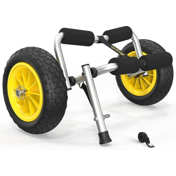Bonnlo Kayak Car Foldable Aluminum Kayak Trailer with 10'' Solid Tires